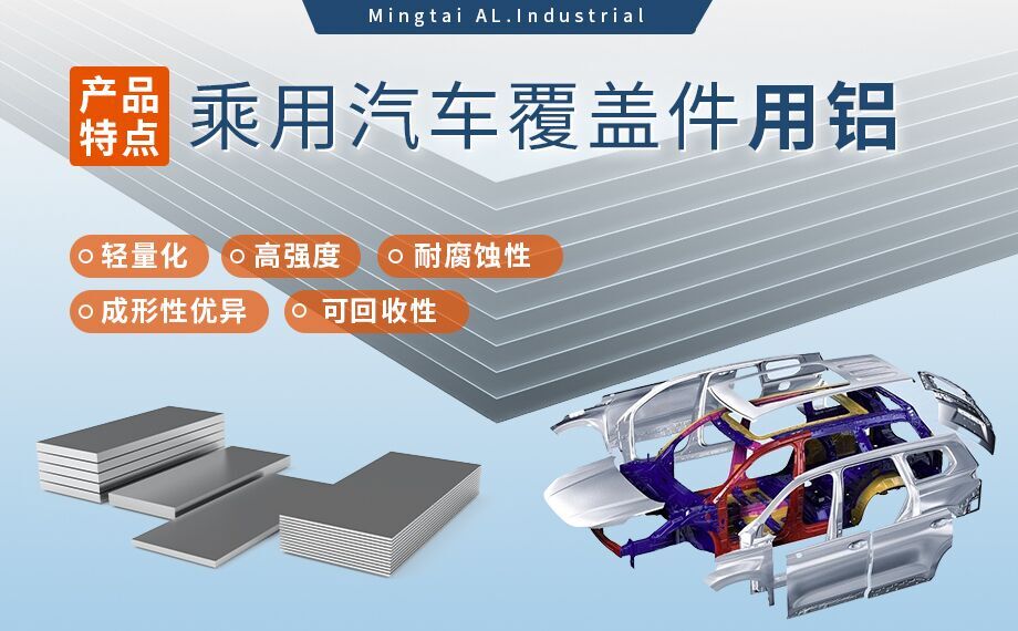 乘用汽車覆蓋件用鋁5系（5052/5182）6系（6016/6111）鋁合金 輕量化、高強度、高成型性